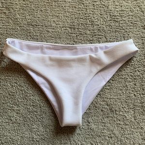 NWT white ribbed bikini bottoms